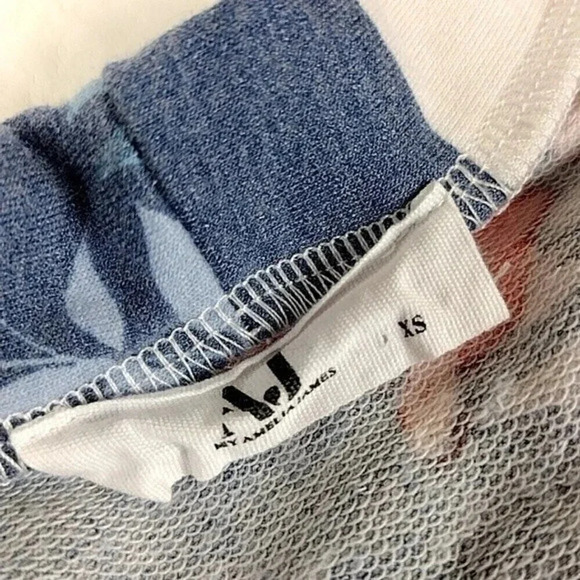 Amelia James Striped Floral Long Duster Sleeveless Boho Kimono with Pockets - Picture 6 of 10